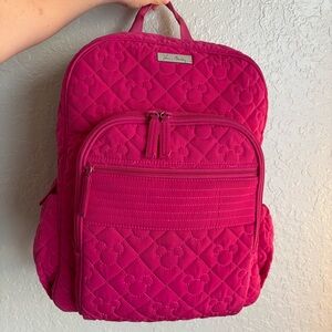 Vera Bradley large Disney Fuchsia Quilted Backpack